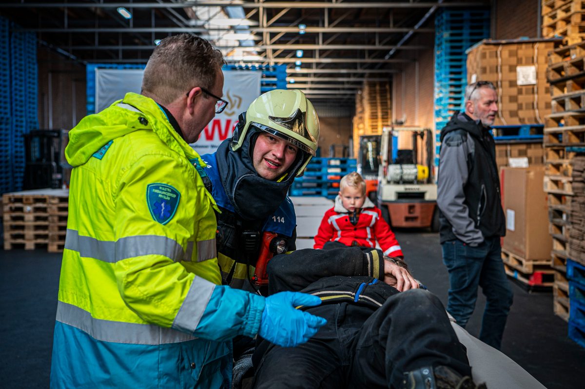 112 ABWC Vaardigheidstoets Wolvega. Brandweer Nieuwehorne