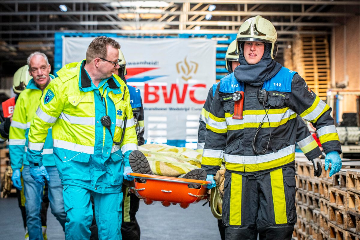 112 ABWC Vaardigheidstoets Wolvega. Brandweer Nieuwehorne
